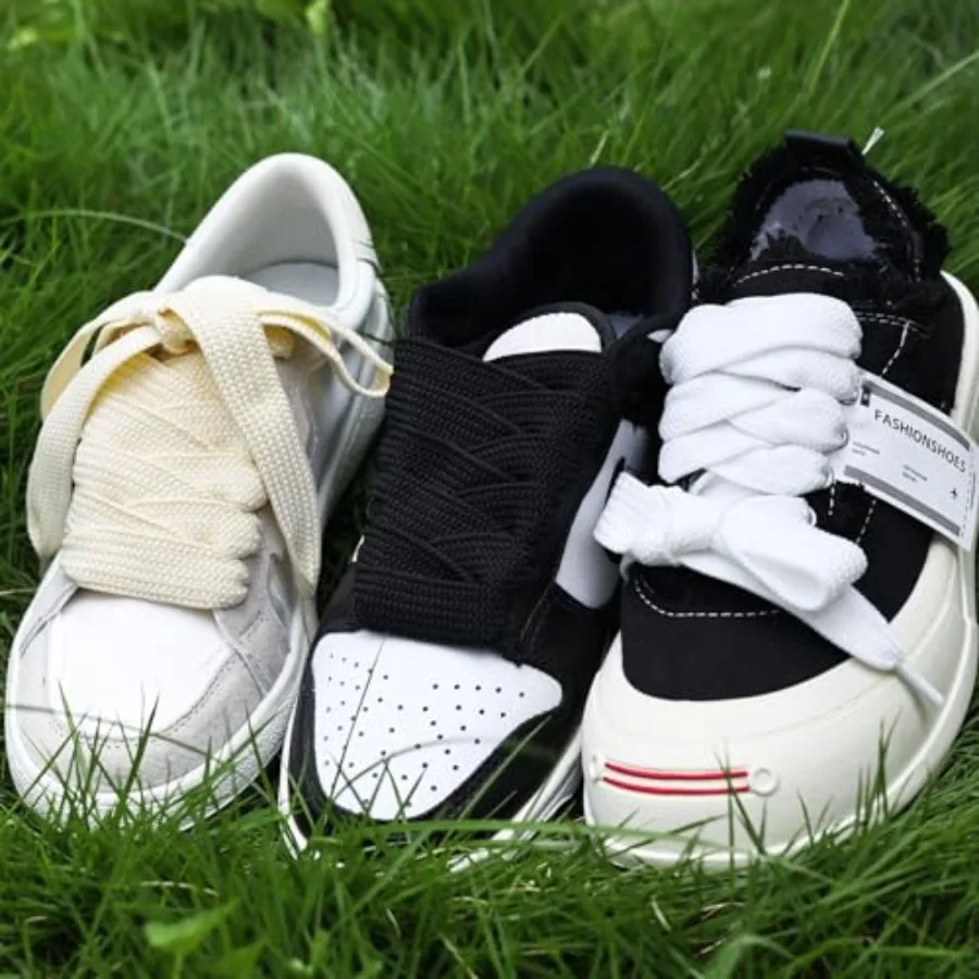 2 Ps 3/4 ''الدهون الأربطة للأحذية الرياضية 36''-63'' طول جامبو أربطة أحذية سميكة استبدال الأربطة #5