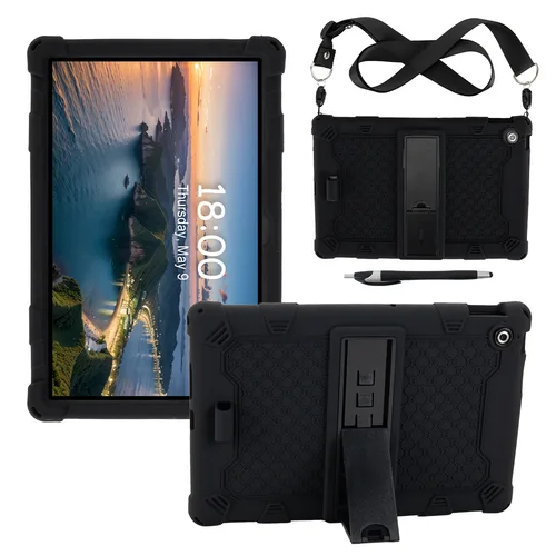 Imagen 2 del producto Para Lenovo Tab 10,1 2025 Funda K10 2. ° K10C 10,1 pulgadas soporte anticaída grueso Funda de silicona TB311FU/TB311XU 10,1 ""Tablet