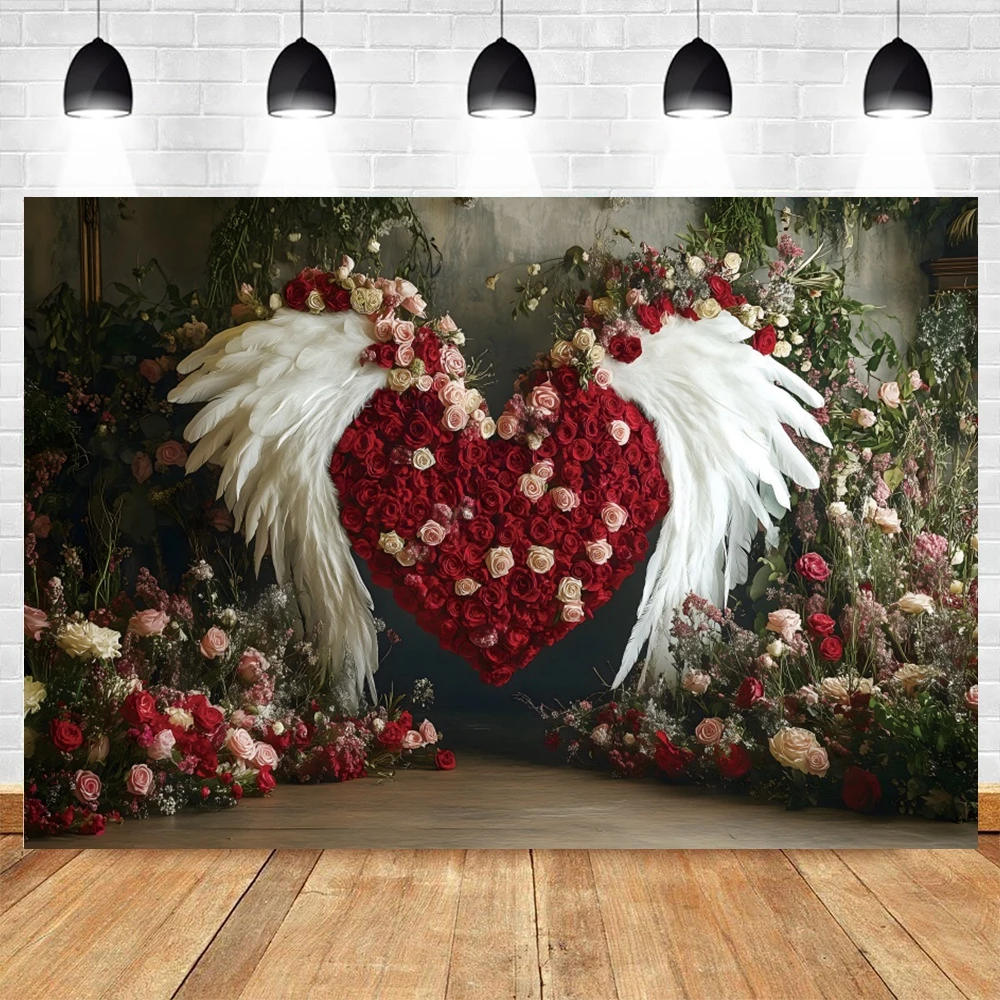 Valentinstag Rose Blumenbogen Liebe Herz Hintergrund Romantisch 14. Februar Party Dekoration Hochzeit Fotografie Hintergrund Banner