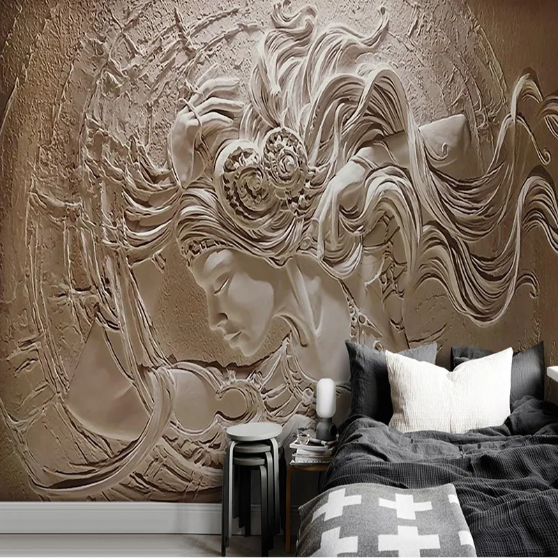 Custom Photo Wallpaper 3D Relief Beauty Background Wall Mural European Style Living Room Bedroom Home Decor Creative Wall Papers