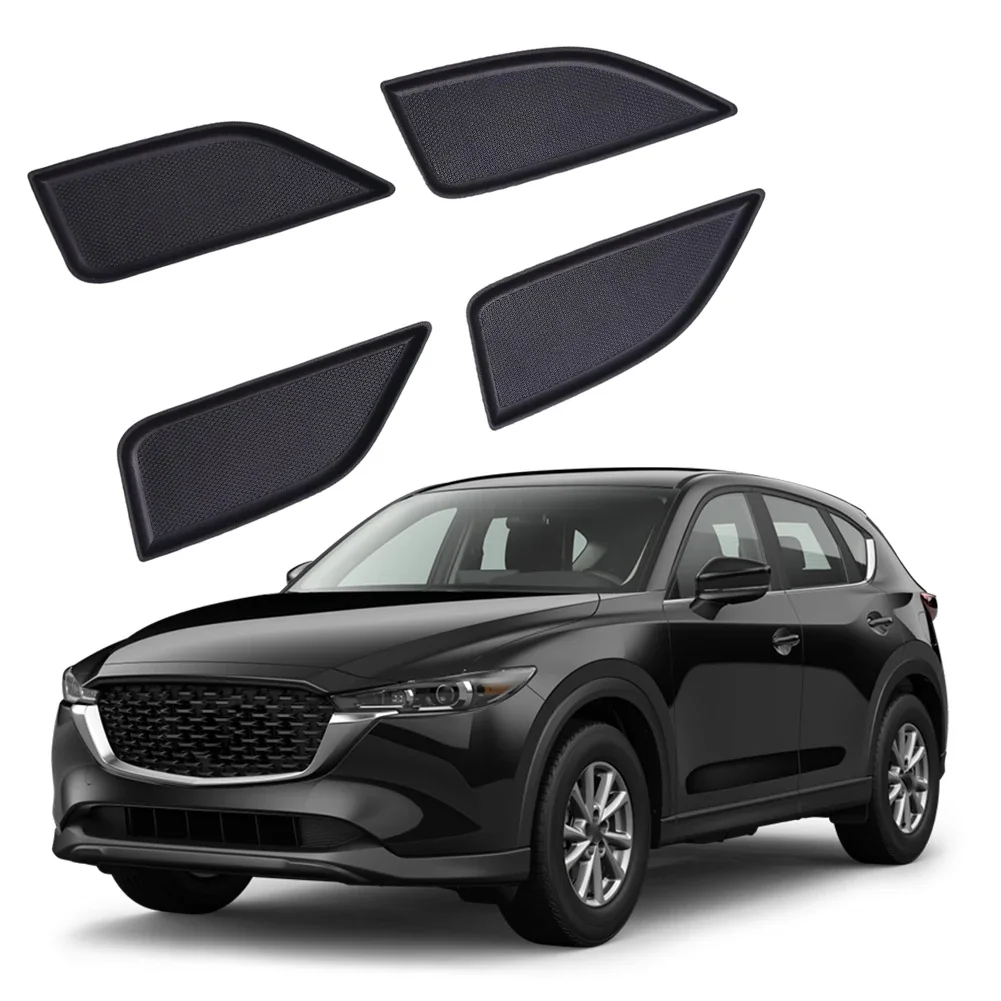 Left Rear Door Pocket Mat For Mazda For CX-5 2017-2023 Black Silicone Liner Tray KD5K-68-454 Car Interior Accessories