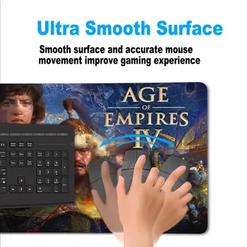 وسادة ماوس كبيرة، وسادة ماوس Age of Empires، ملحقات مكتبية للألعاب، لوحة مفاتيح ألعاب، وسادة ماوس للكمبيوتر، وسادة مكتبية للرياضات الإلكترونية 10 best sales عصر الإمبراطوريات - №3