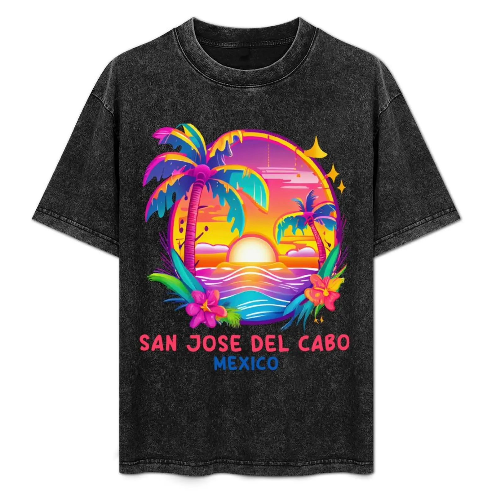Camiseta San José del Cabo México, básica, de color sólido, manga corta, de algodón