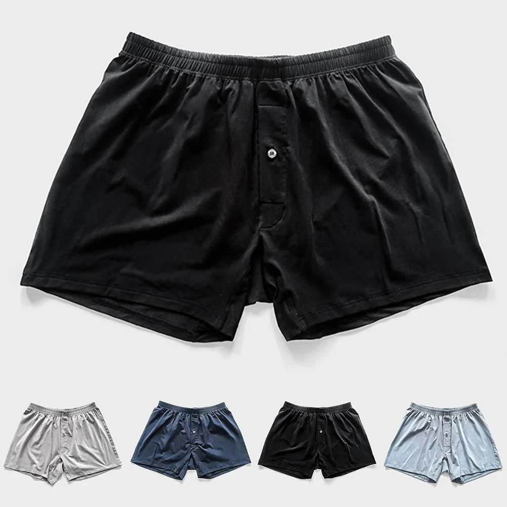 Men Modal Ultra-soft Arrow Pants Shorts Loose Home Underwear Solid Elasticity Panties Large Size Casual Breath Lingerie