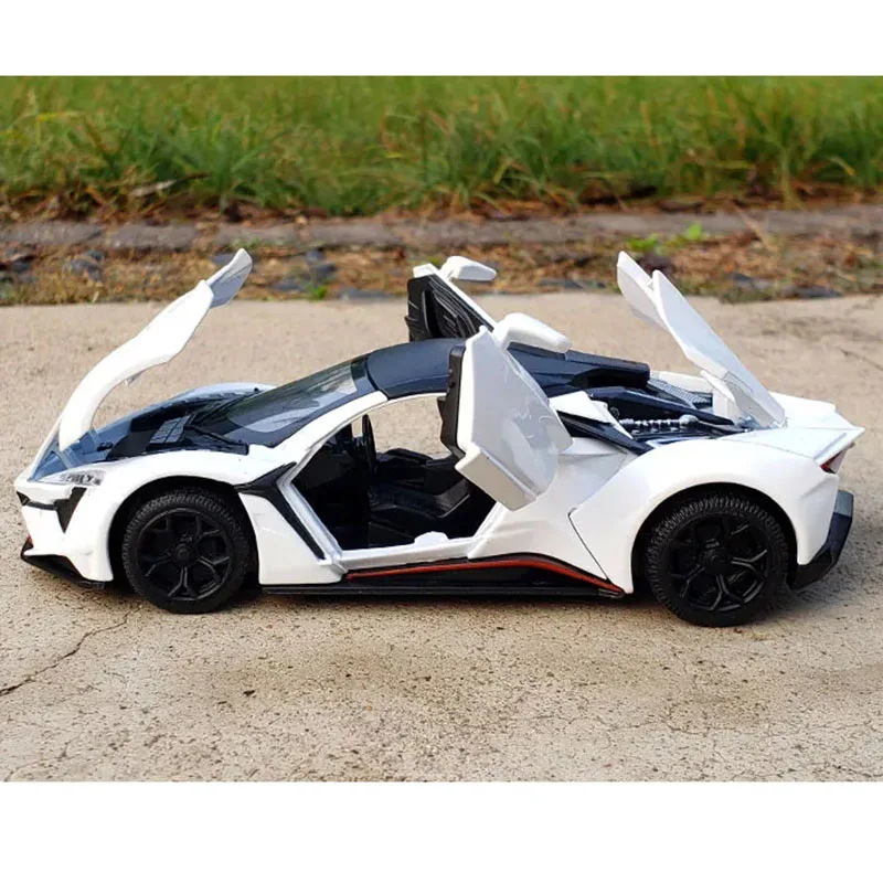 1:32 Lykan Hypersport coche en miniatura de aleación vehículos fundidos a presión coche extraíble colección de Metal regalos para niños