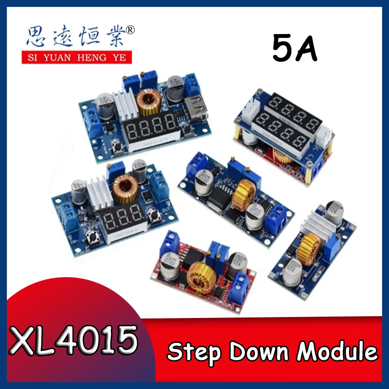 Carregador De Lítio Step Down Módulo, Placa De Carregamento, Led Power Converter, 5A DC para DC, CC, CV, XL4015, 1Pc