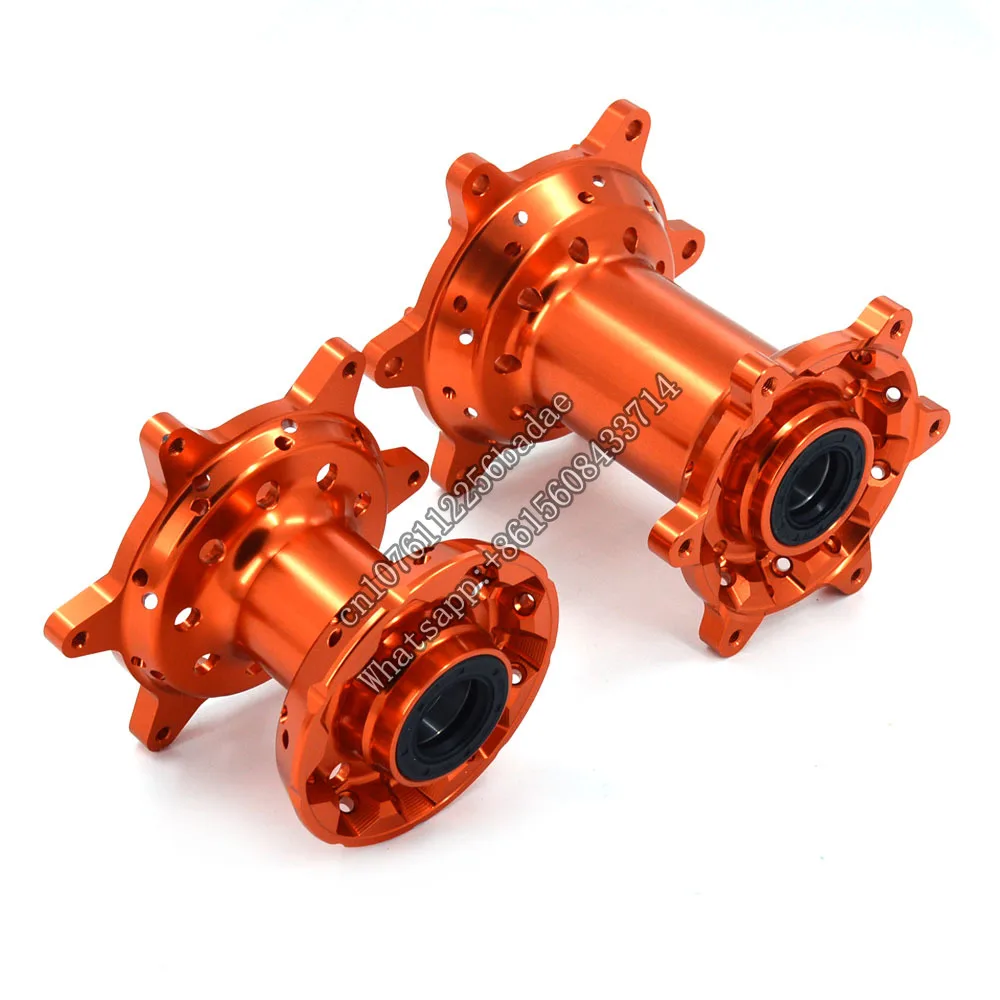 JFG 125 530 CNC machined Aluminum Anodized Surface Motorcycle Front Rear Orange Wheel Hub