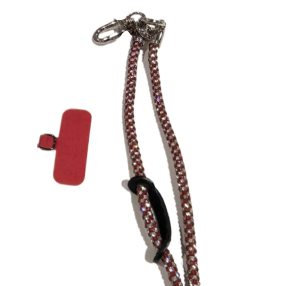 

Hanging Cord Glitter Rhinestone Phone Lanyard Crossbody Chain Long Style Mobile Phone Rope Anti Drop Bling Bling
