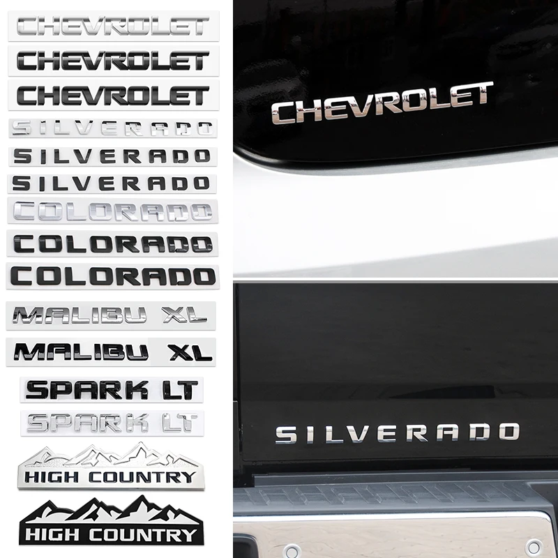 ABS Colorado HIGH COUNTRY malibu xl silverado spark lt Car Body Trunk Decoration Stickers Auto Badge For chevrolet Accessories