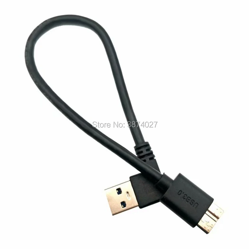 Usb محول كابل 3.0 الزاوية اليمنى نوع a ذكر إلى مايكرو b ذكر موصل ، 20 سنتيمتر ، 1 قطعة