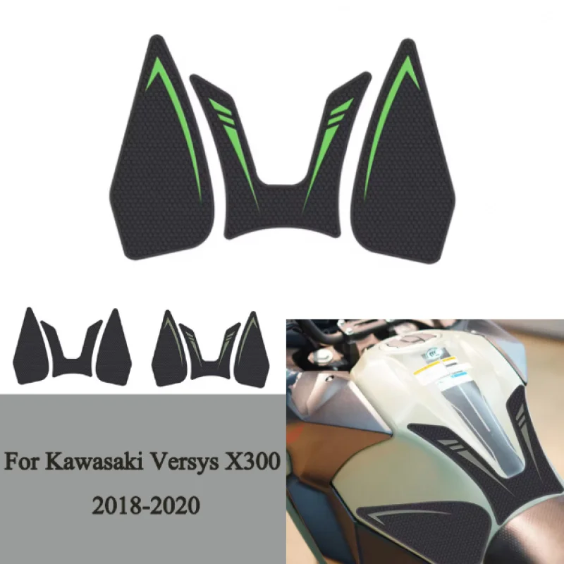 

For Kawasaki Versys-X Versys X 300 X300 Motorcycle Tank Pad Side Grips Gas Fuel Oil Kit Knee Protector Stickers Decals