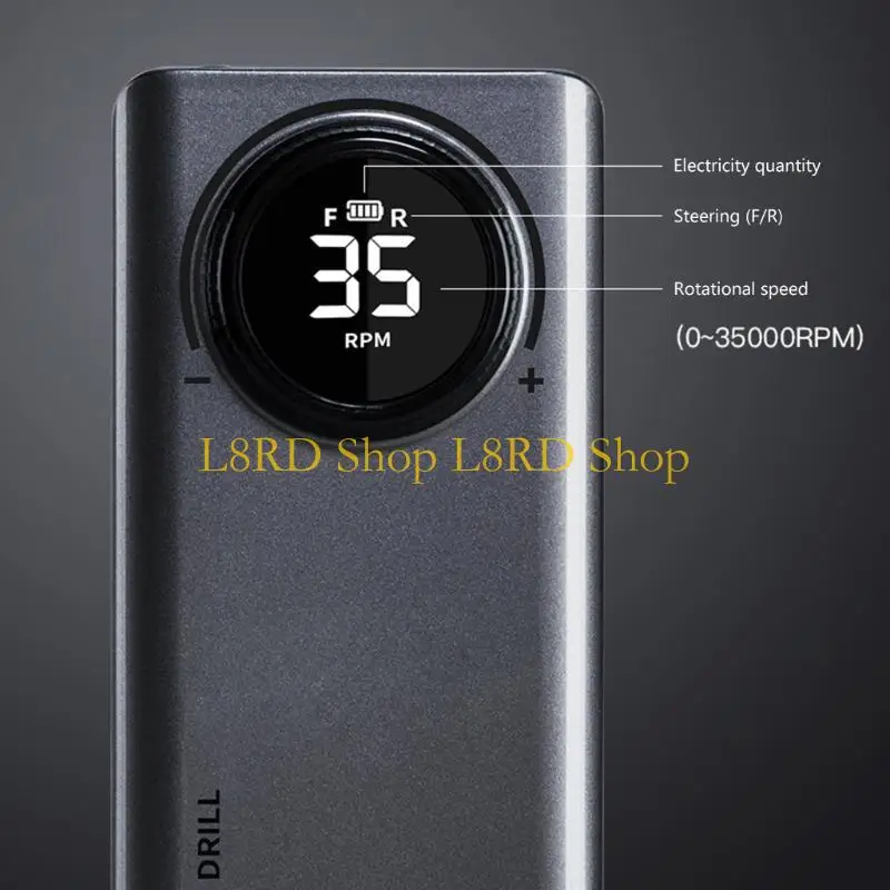 L8RD 0-35000RPM Wiertło do paznokci do paznokci akrylowej jest wyposażone w 6 bitów wiertniczych i szlifierki do kompleksowego