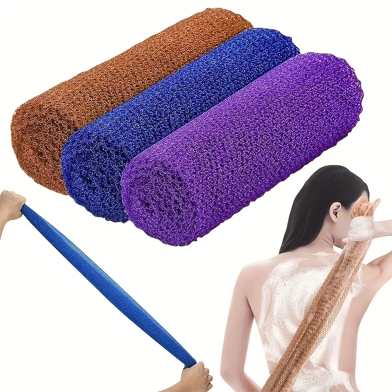 

3pcs African Net Long Bath Towels – Retractable Body Wash Scrubbers,For Men & Women, Back/Body Exfoliation, Vibrant Towel Design