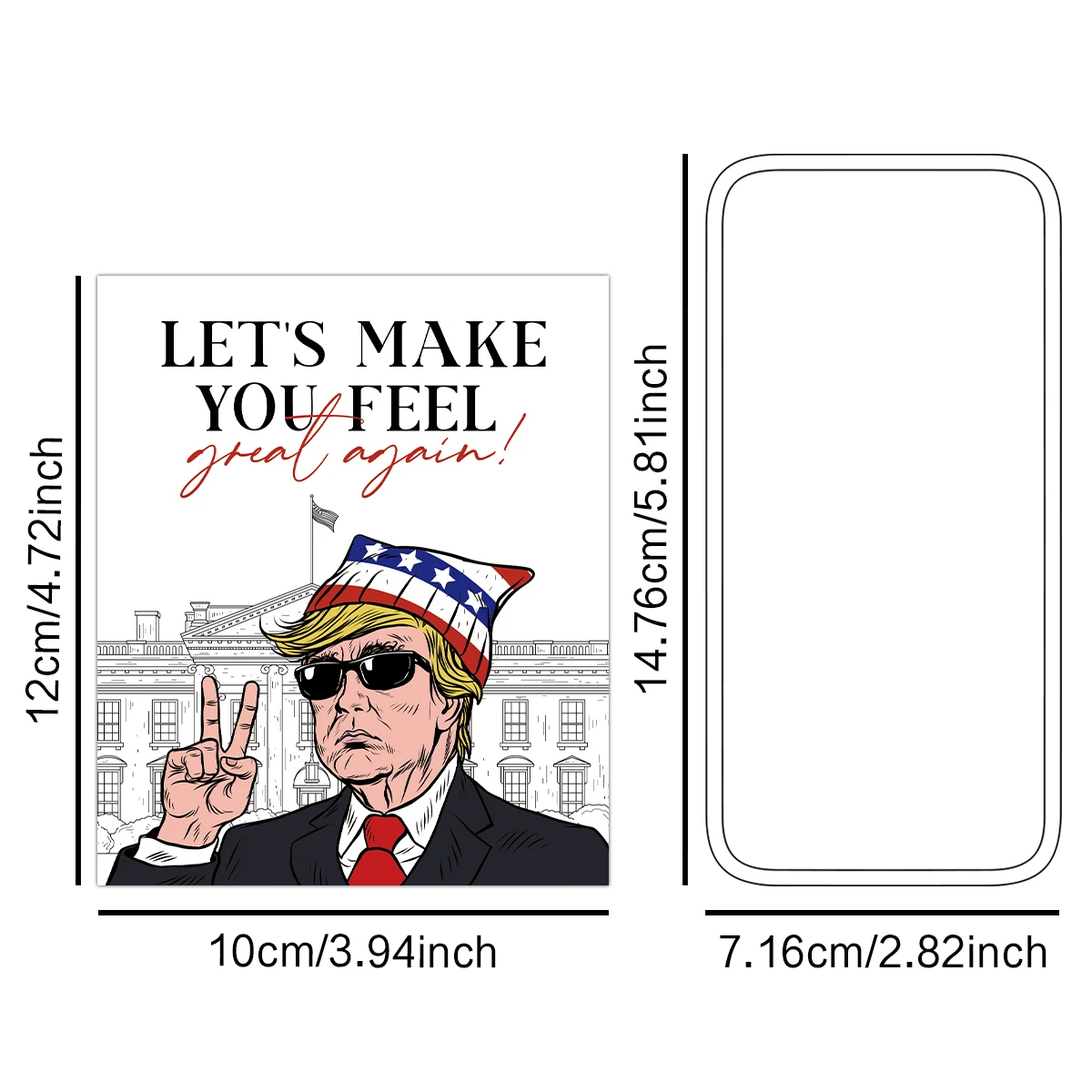 4pcs Funny Trump Wine Bottle Labels Sticker, Let's Make you Feel Great Again,Funny Novelty Wine Bottle Stickers,Party Decoration