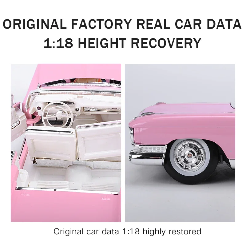 1:18 1959 Cadillac Eldorado Elvis and Marilyn Monroe\'s car classic Alloy Retro Car Model Classic Car Model Car Decoration