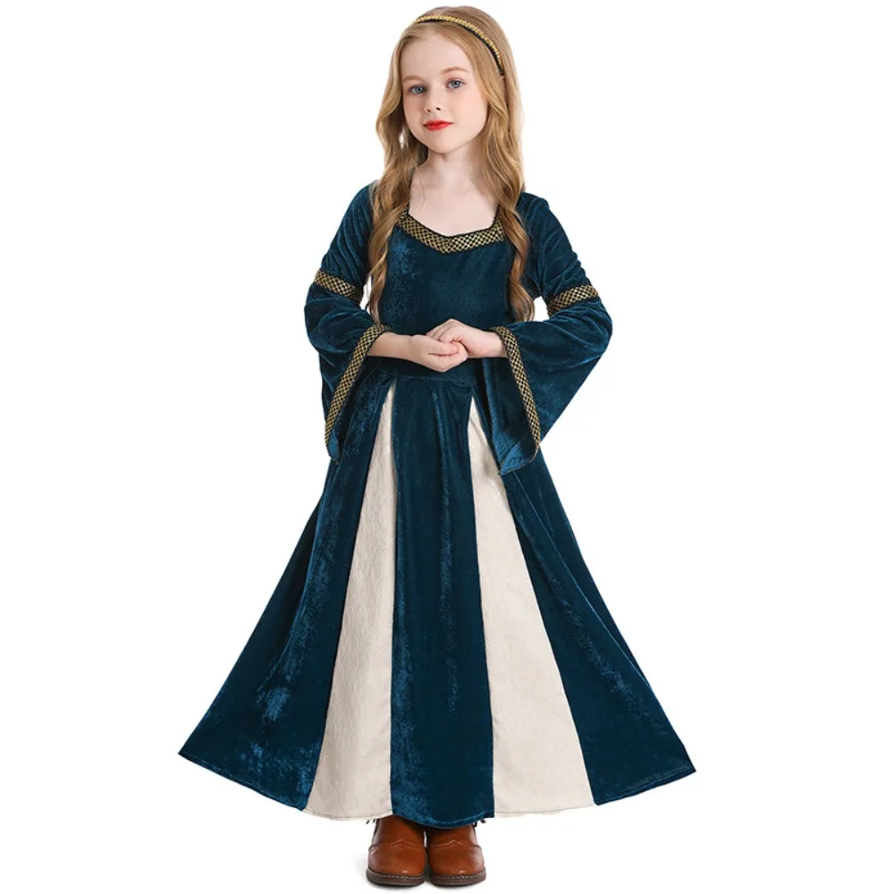

Theater Performance Costume Renaissance Medieval Dress with Vintage Bell Sleeves