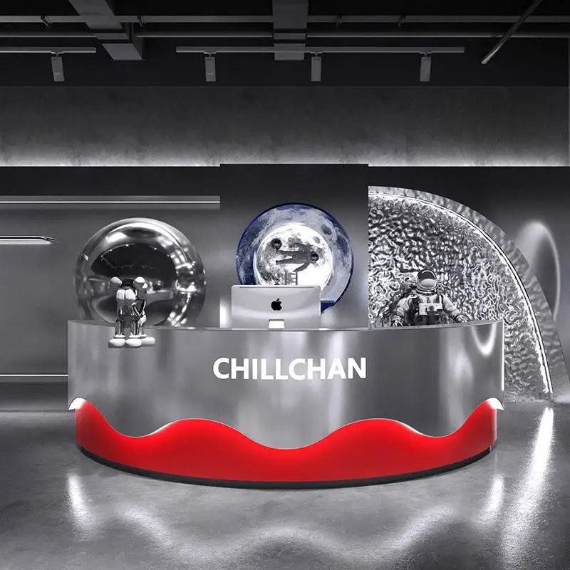 Meja Resepsionis Butik, Meja Resepsionis Klinik, Meja Resepsionis Bisnis Berbentuk Lengkung, Meja Resepsionis Salon Kecantikan Modern, Meja Resepsionis, Perabot