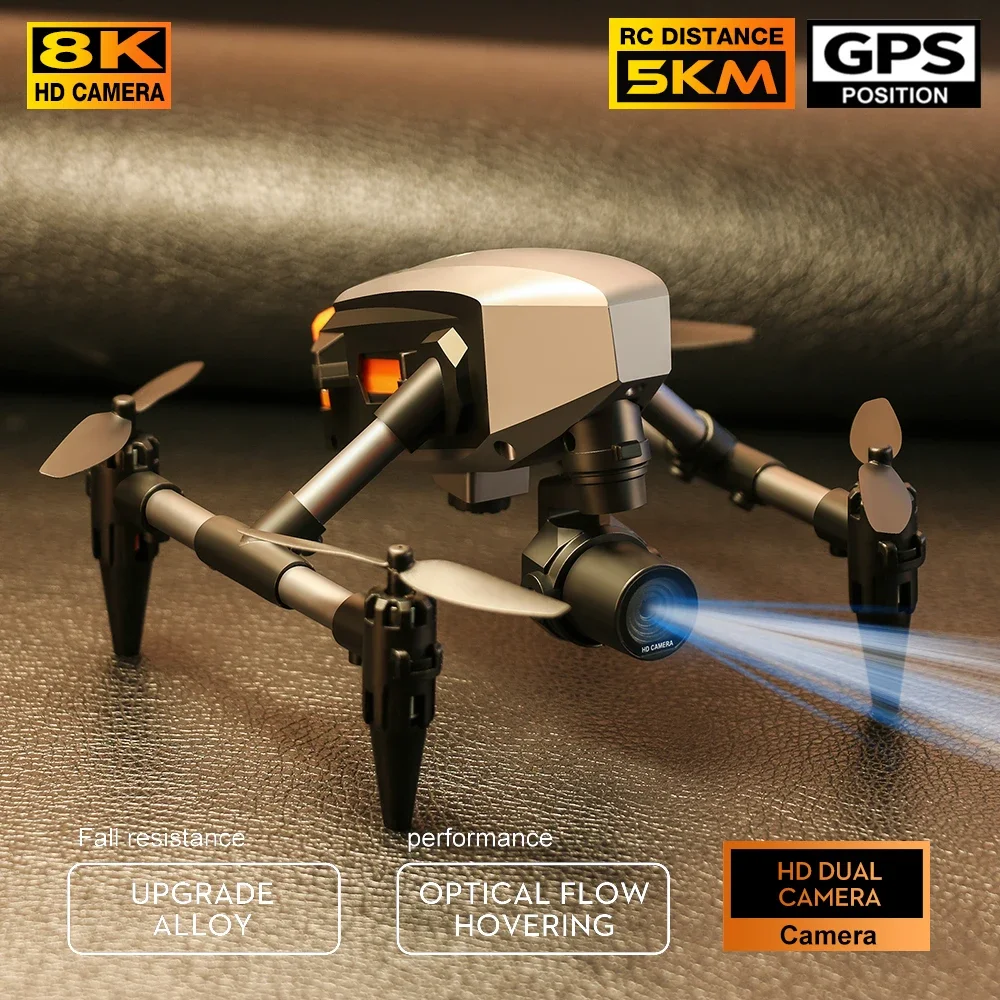 Nowy XD1 Mini Drone FPV profesjonalny podwójny aparat 8K 5G WIFI GPS wysokość utrzymująca cztery strony unikanie przeszkód Quadcopter zabawki