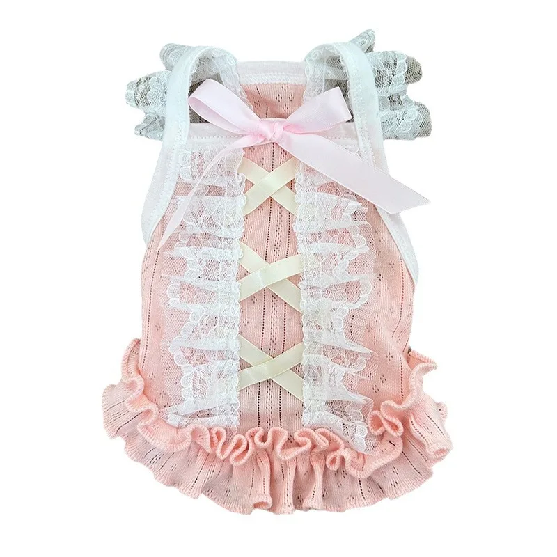 Puppy Lace Dresses Camisole Skirt Pet Dog Teddy Bear Lace Camisole Vest Cat Cat Clothes Thin in Spring Summer Cooling Vest