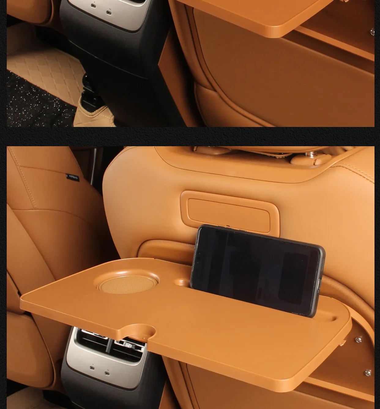 For Chery ICAR V27 2026 Car Seat Back Table Tray ABS Foldable Seatback Laptop Desk Working Table Car Interior Accesories detail image 9