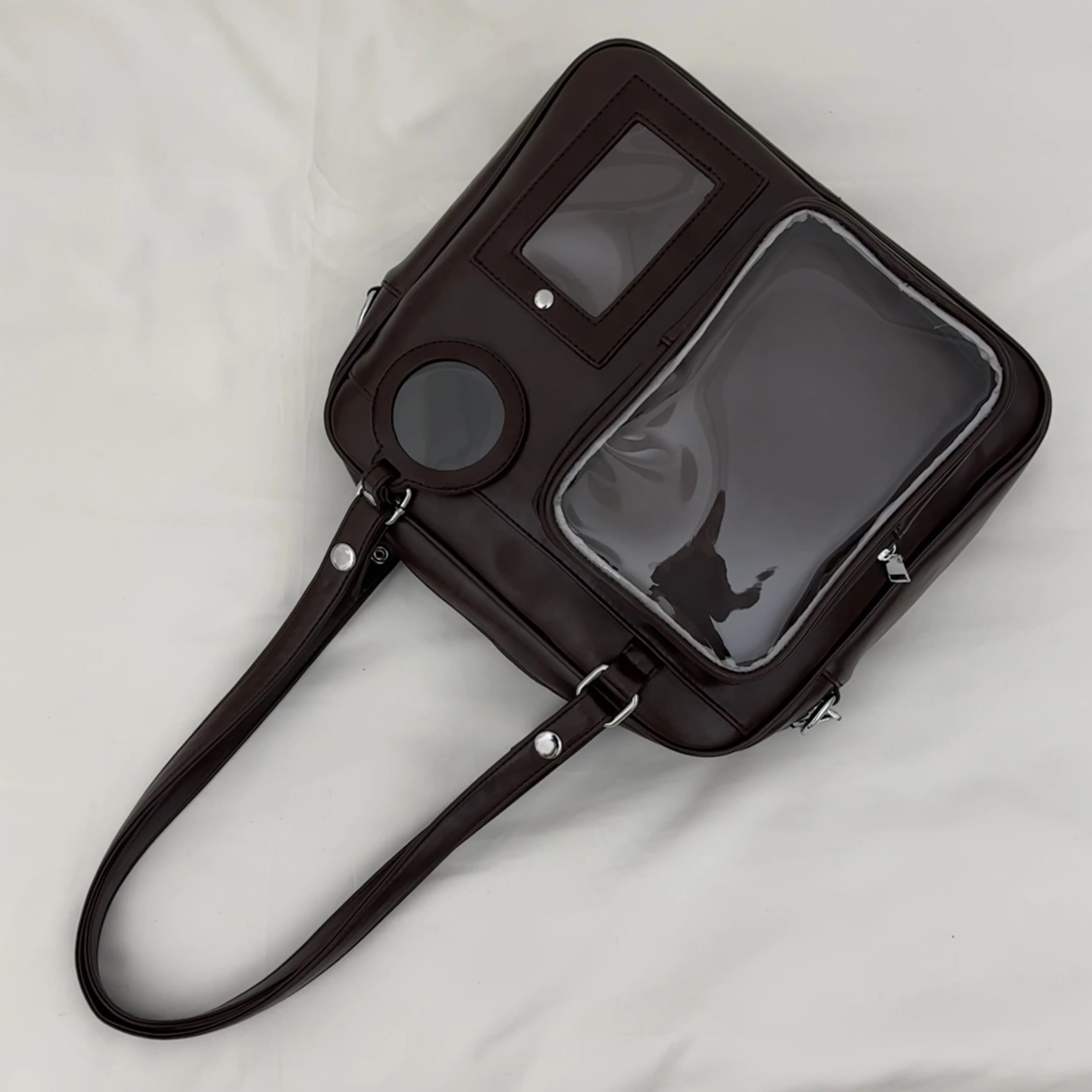 

Women Casual Trendy Preppy Shoulder Underarm Bag Vintage Y2k Aesthetic Casual Ita Bags Transparent Streetwear Handbags All Match
