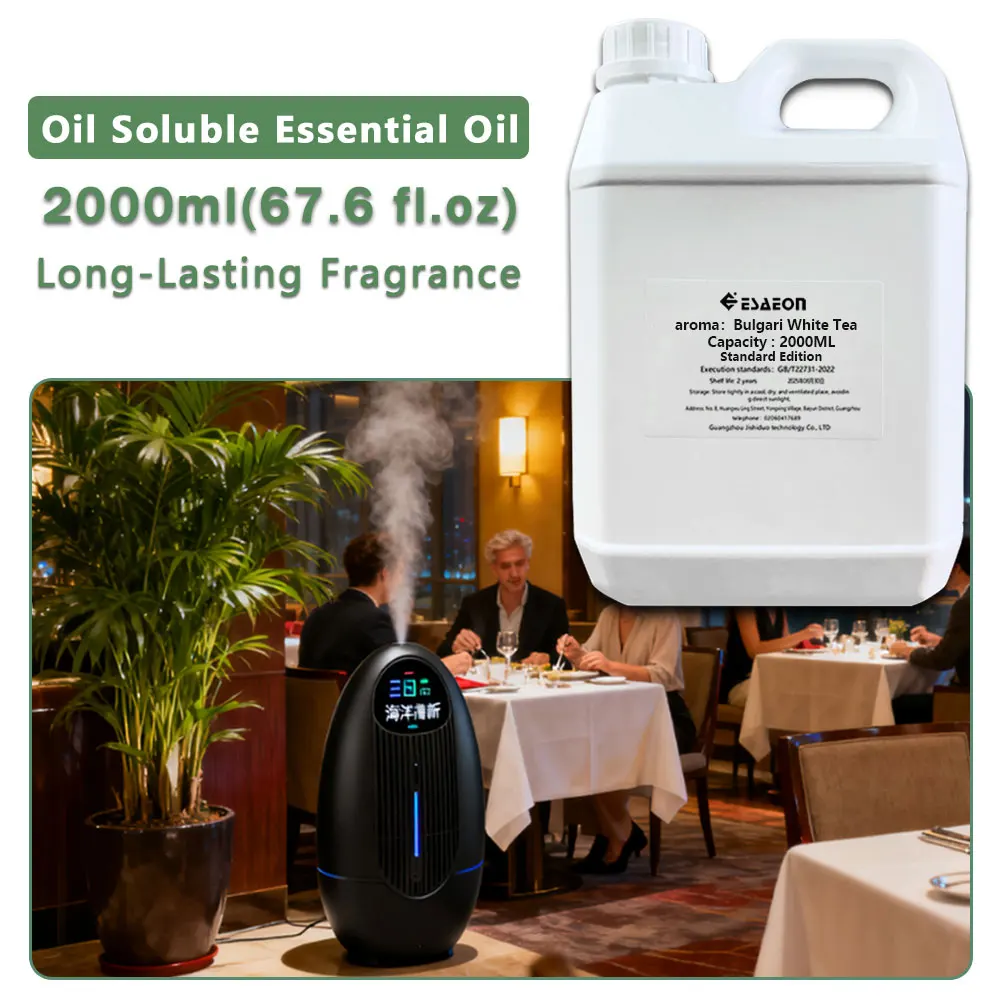 ESAEON Essential Oil For Hotel Aroma Machines, Two Fluid Fragrance Diffuser Supply Liquid, White Tea/Hilton - 2000ML(67.6 fl.oz)
