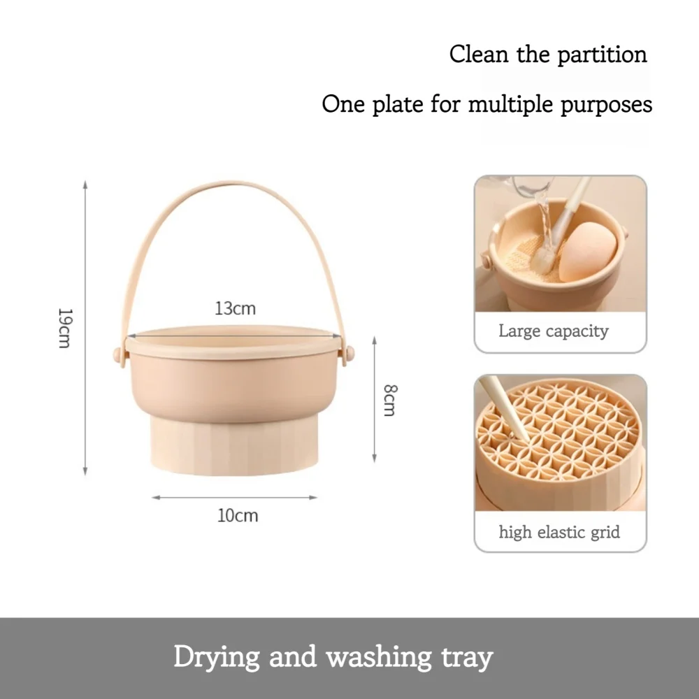 Makeup Brush Cleaner Cleaning And Drying Storage Tray 3-in-1 Silicone Beauty Tool Cleaning Bowl Practical Cleaning Tool image 5