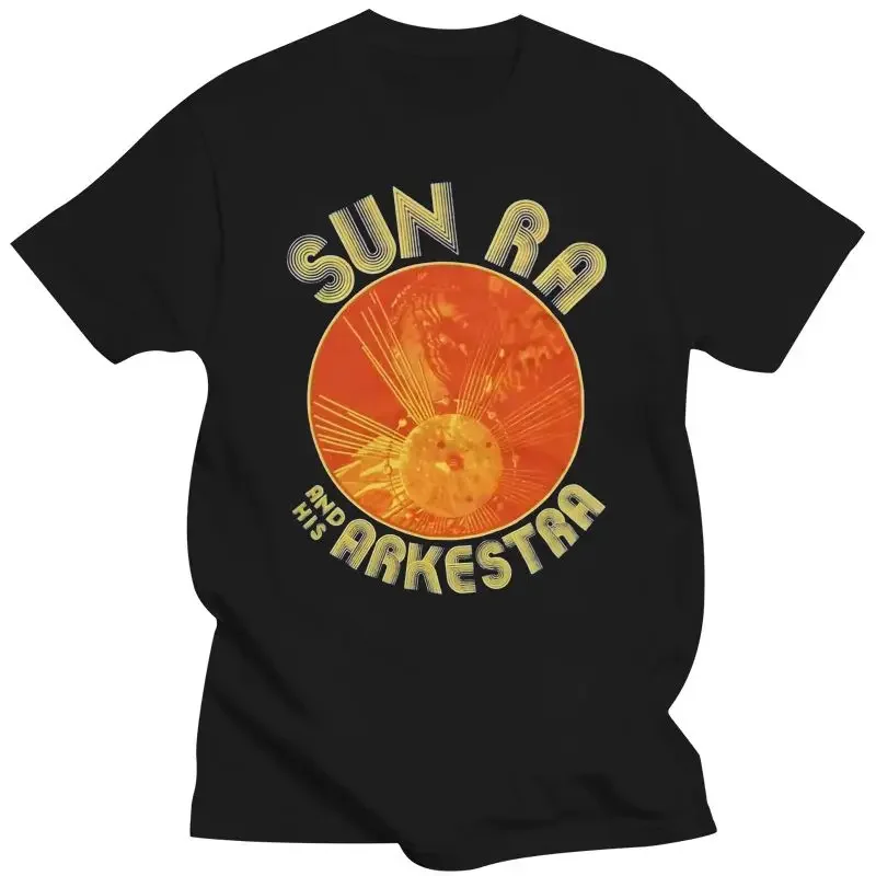 New Sun Ra T-Shirt Cotton Loose Size Top Tops Tee Shirt - Arkestra Blue 100% Official Old Skool Hooligans Jazz T-Shirt Crewneck