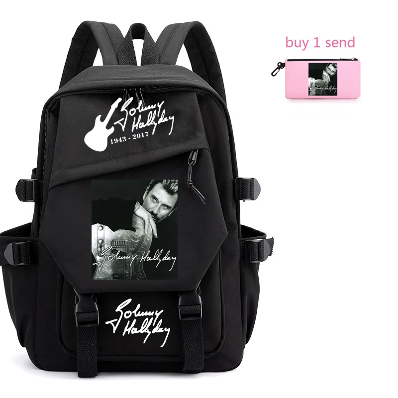 

2022Johnny Hallyday schoolbag lightweight nylon backpack sports neutral youth USB backpack male and female college students scho