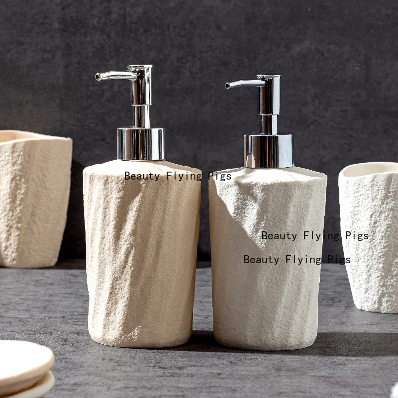 

1 шт., бутылка для дезинфицирующего средства для рук из смолы, ручное моющее средство, бутылка для мыла, текстура камня, дизайн, бутылка для розлива смолы, аксессуары для ванной комнаты