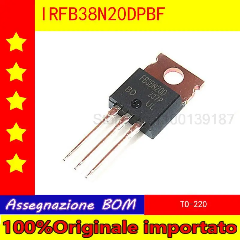 10pcs/lot  IRFB38N20DPBF  IRFB38N20D  B38N20D TO-220 FET 200V 44A