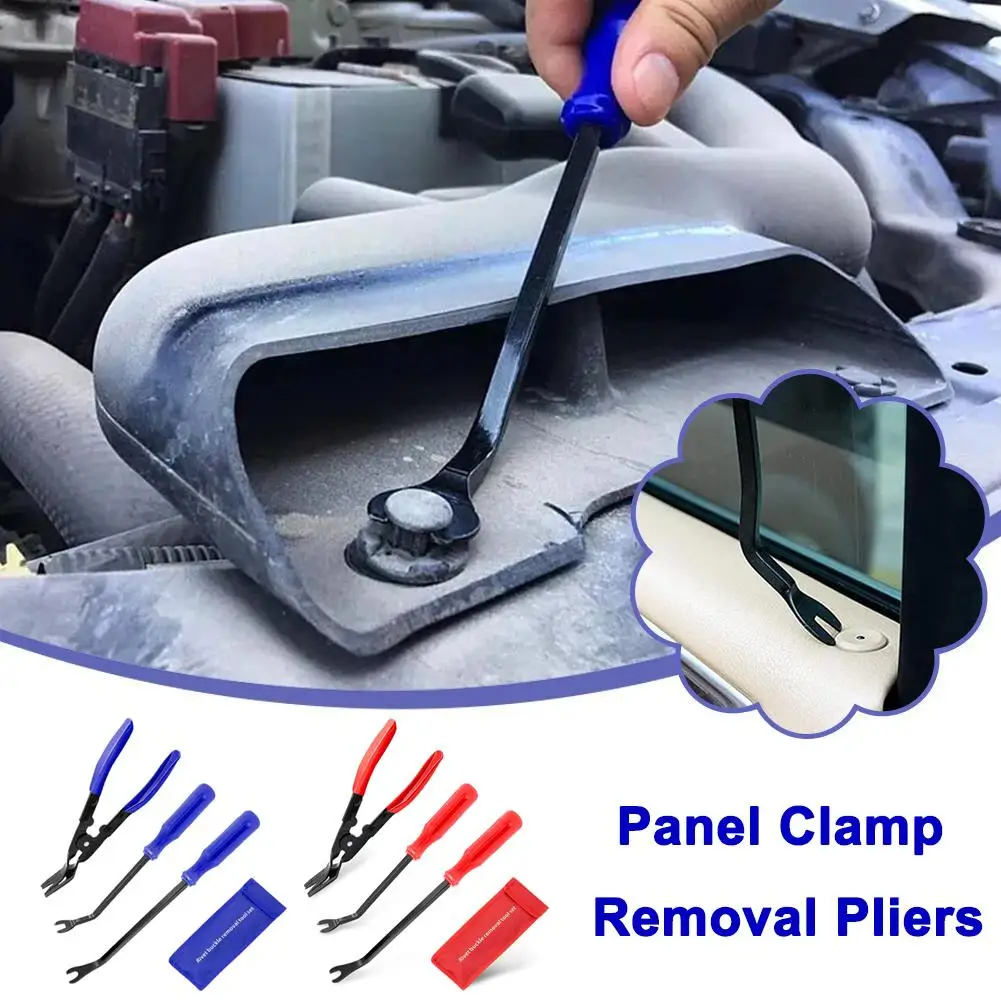 3 pezzi Set di strumenti per rimozione rivestimento automatico Kit di strumenti per leva per auto Pannello per auto Porta Strumenti di rivestimento audio Clip per paraurti Estrattore Fermo Accessorio di fissaggio
