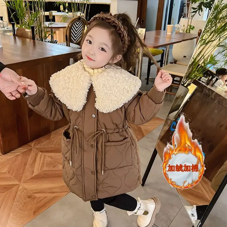 

Новая теплая хлопковая куртка в корейском стиле, удобная, модель D26, для мальчиков и девочек, с капюшоном, утепленная, детская верхняя одежда