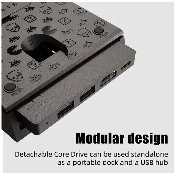 Savage Raven من Skull & Co. Jumpgate Dock USB C Hub محطة إرساء محمولة لنينتندو سويتش 2 وOLED