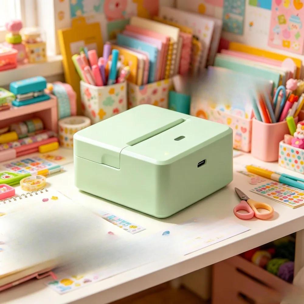 Mini Pocket Thermal Printer Portable Inkless Printer Student Photo Label Sticker Note Receipt Printing Home Study Use