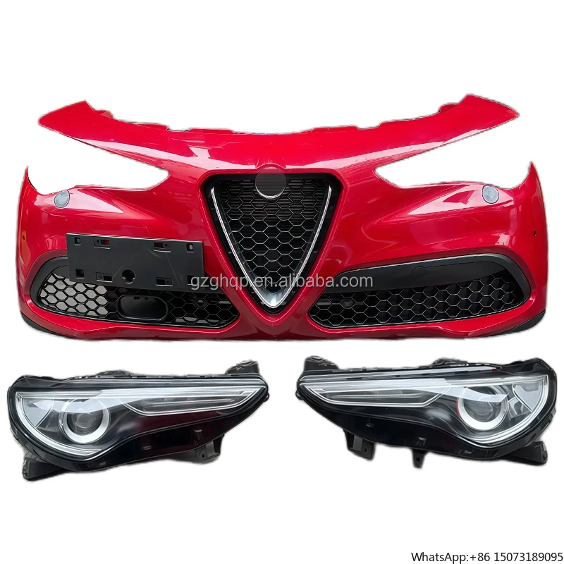 

Original High Quality Front Bumper Grille Kit for 2018-2022 Alfa Romeo Stelvio Includes Radiator and Bumper Assembly