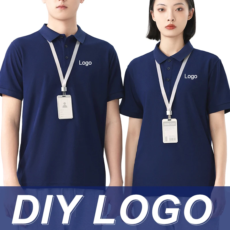 

High Quality New Commercial Brand Unisex Polo Shirt Solid Color Black Summer Casual Men's shirts For Man Embroider Print Logo