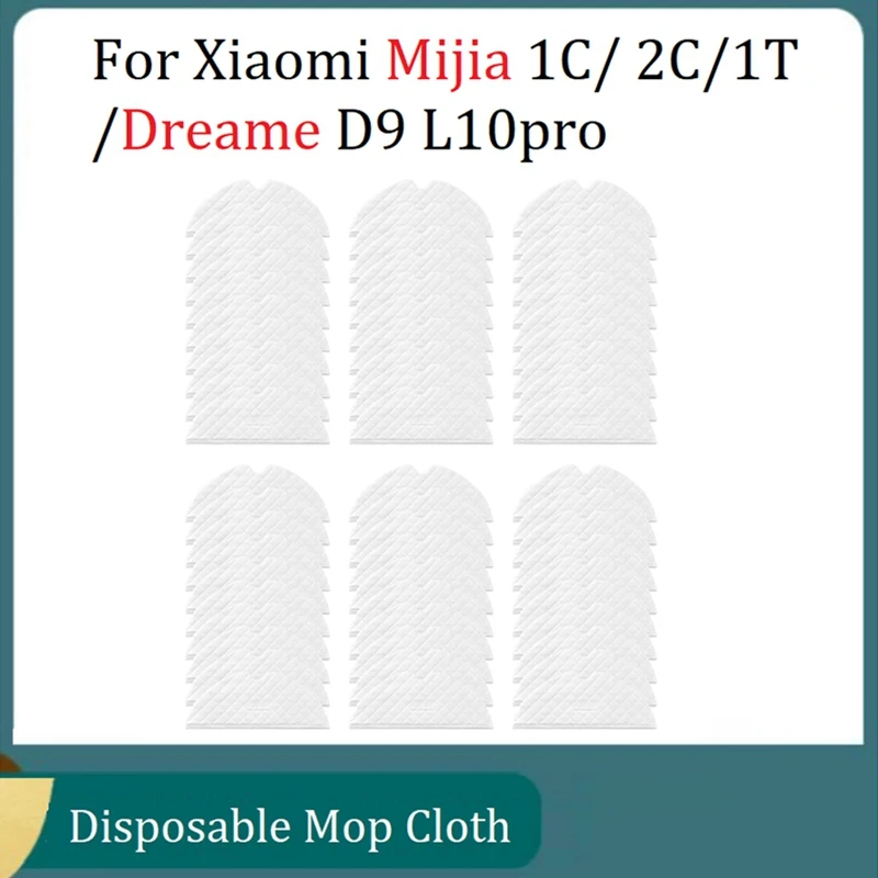 Disposable Mop Cloth For Xiaomi Mijia 1C/ 2C/1T /Dreame D9 L10pro Vacuum Cleaner Replacement Parts Rag