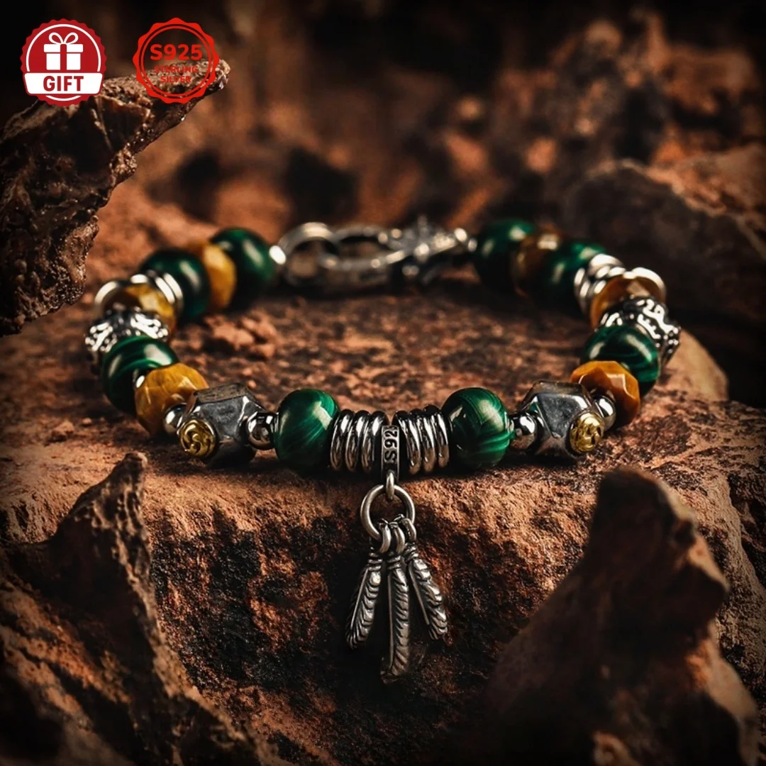 

【Fur Hunting】 Ancient-style tiger-eye stone bracelet for men. A high-end, niche birthday gift.