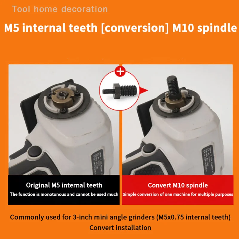 قضيب محول المثقاب 3 بوصة من M5 إلى M10/M14 إلى وظيفة طاحونة الزوايا M10 #3