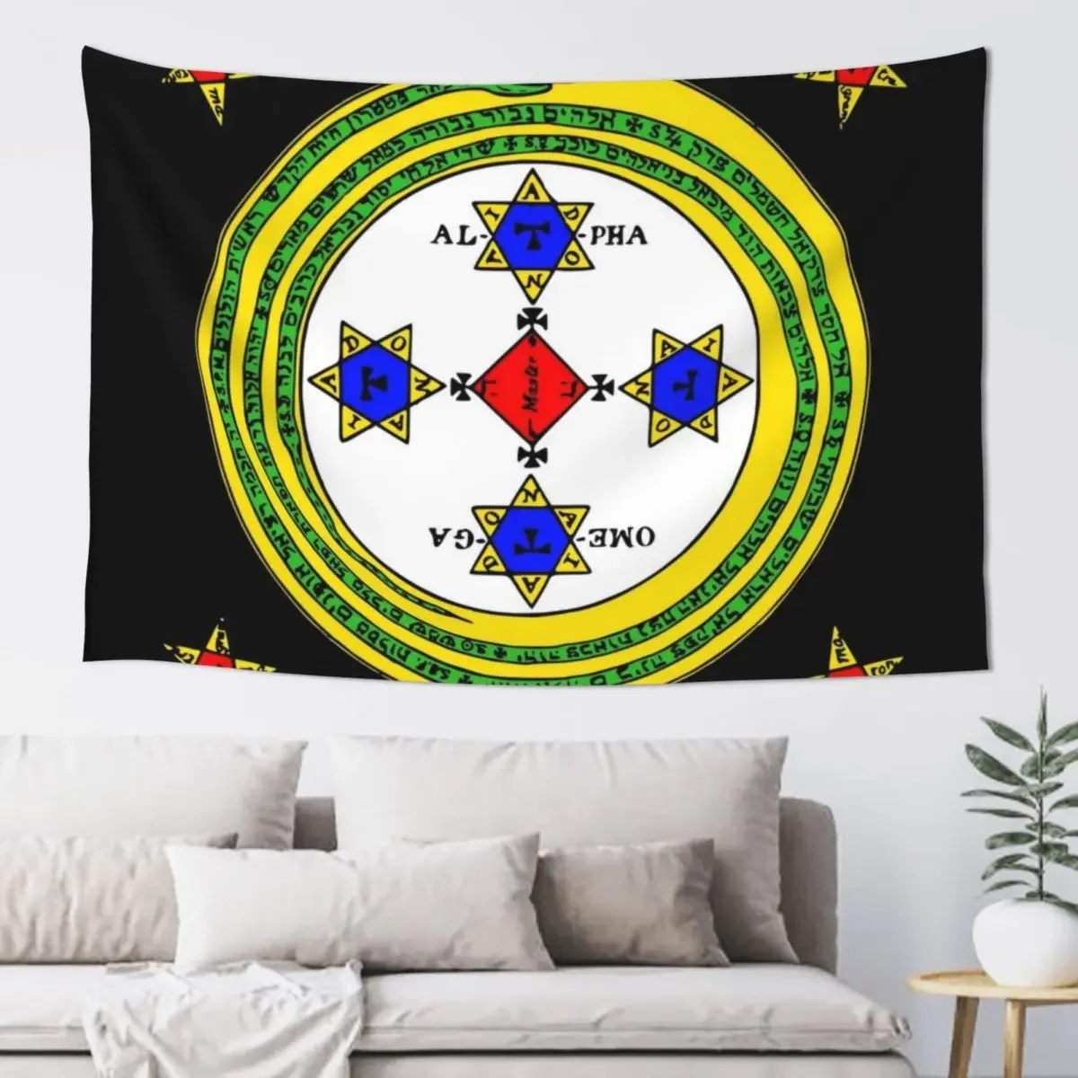 SUMMONING CIRCLE - COLOUR / BLACK Tapestry Aesthetic Home Decor Room Ornaments Decoration Bedroom Wall Decor Tapestry