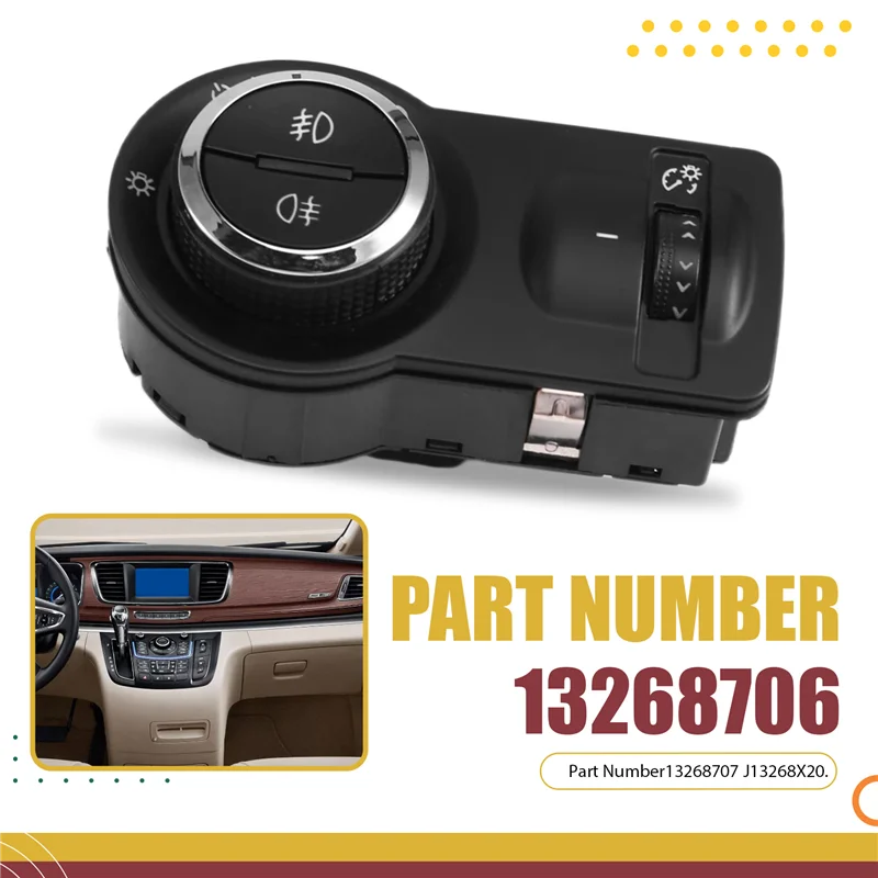 

13268706 13268707 Fog Light Switch Headlight Control For Cruze Malibu Opel Mokka Astra Buick GL8 Excelle Regal