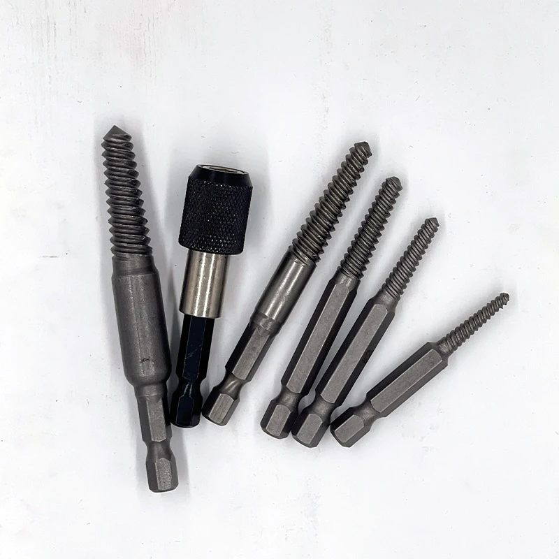 Sliding screw extractor hexagonal handle broken wire, drill bit damaged screw removal tool set