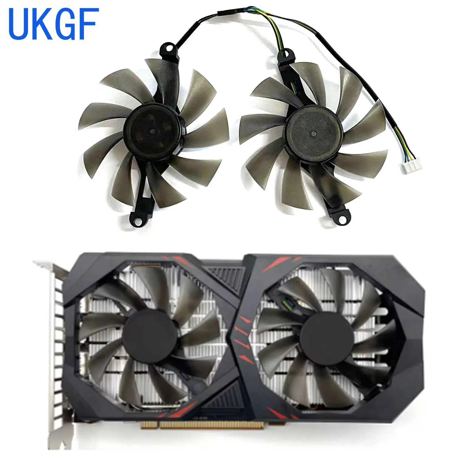 2Pcs/Set 85MM GPU Cooler,For PARA ALSEYE RX580 rx 580 8gb,Colorful P106 GTX1060 950 960 VGA Graphics Card,Replace FL8015 12VB