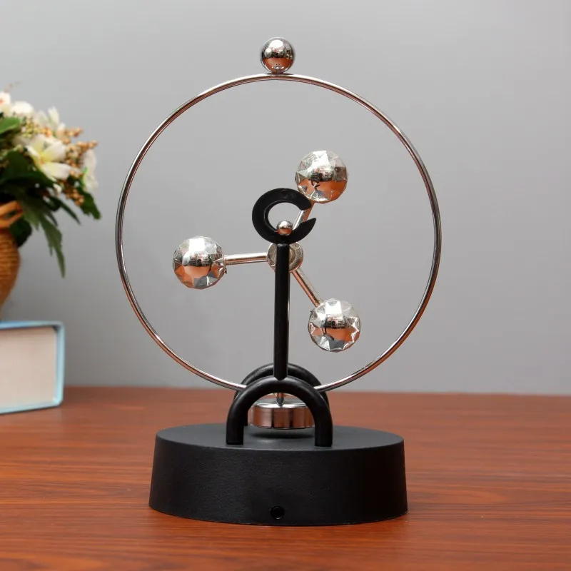 Newton Pendulum Balls Circular Perpetual Motion Magnetic Swinger Chaotic Pendulum Balance Ball Model Physics Teaching Supplies