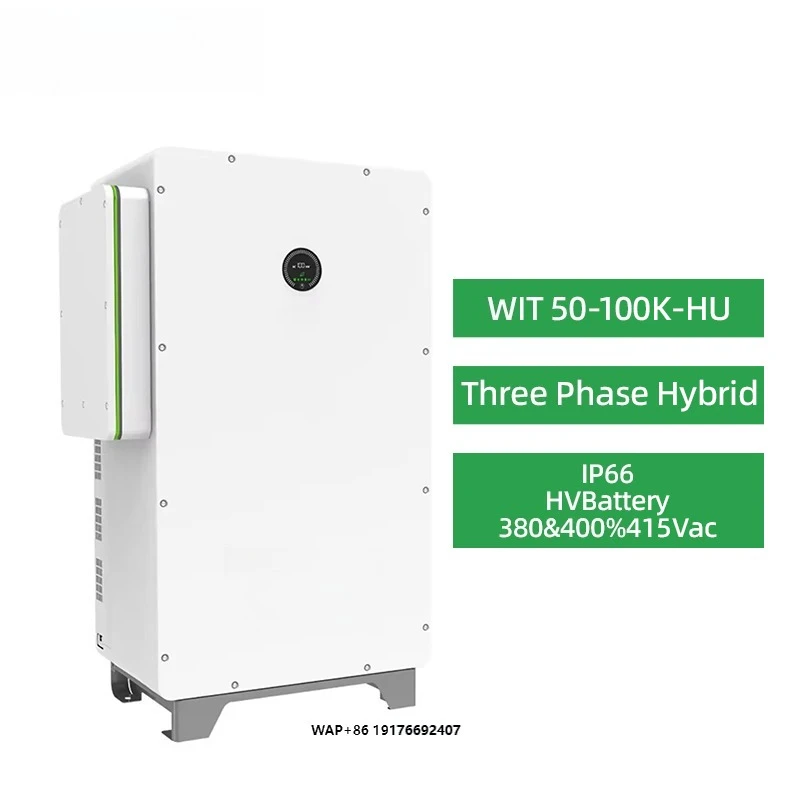’Growatt WIT 50-100K-HU 50KW 75KW 100KW Three Phase High Voltage Energy Storage Hybrid Inverter for C&I Solar Systems
