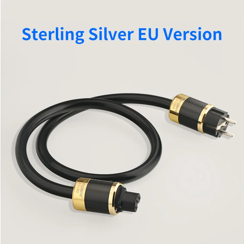 Xangsane 4N sterling silver hifi power cord CD device front amplifier decoder EU/US connection cable