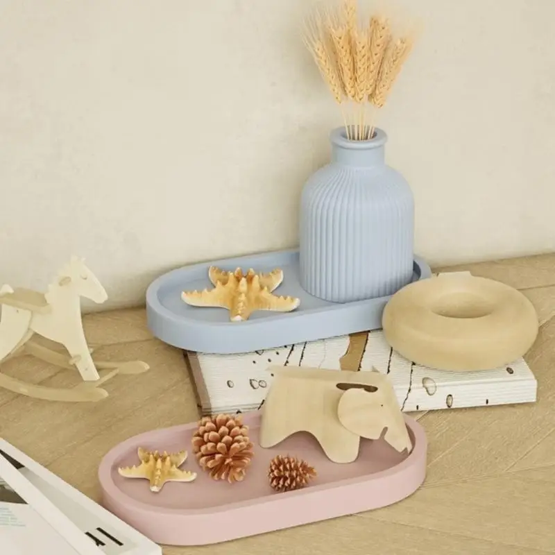 

W0YA силиконовая форма DIY цветочные горшки ваза лоток формы наборы гипсовая смола формы ручной работы подсвечник ремесло