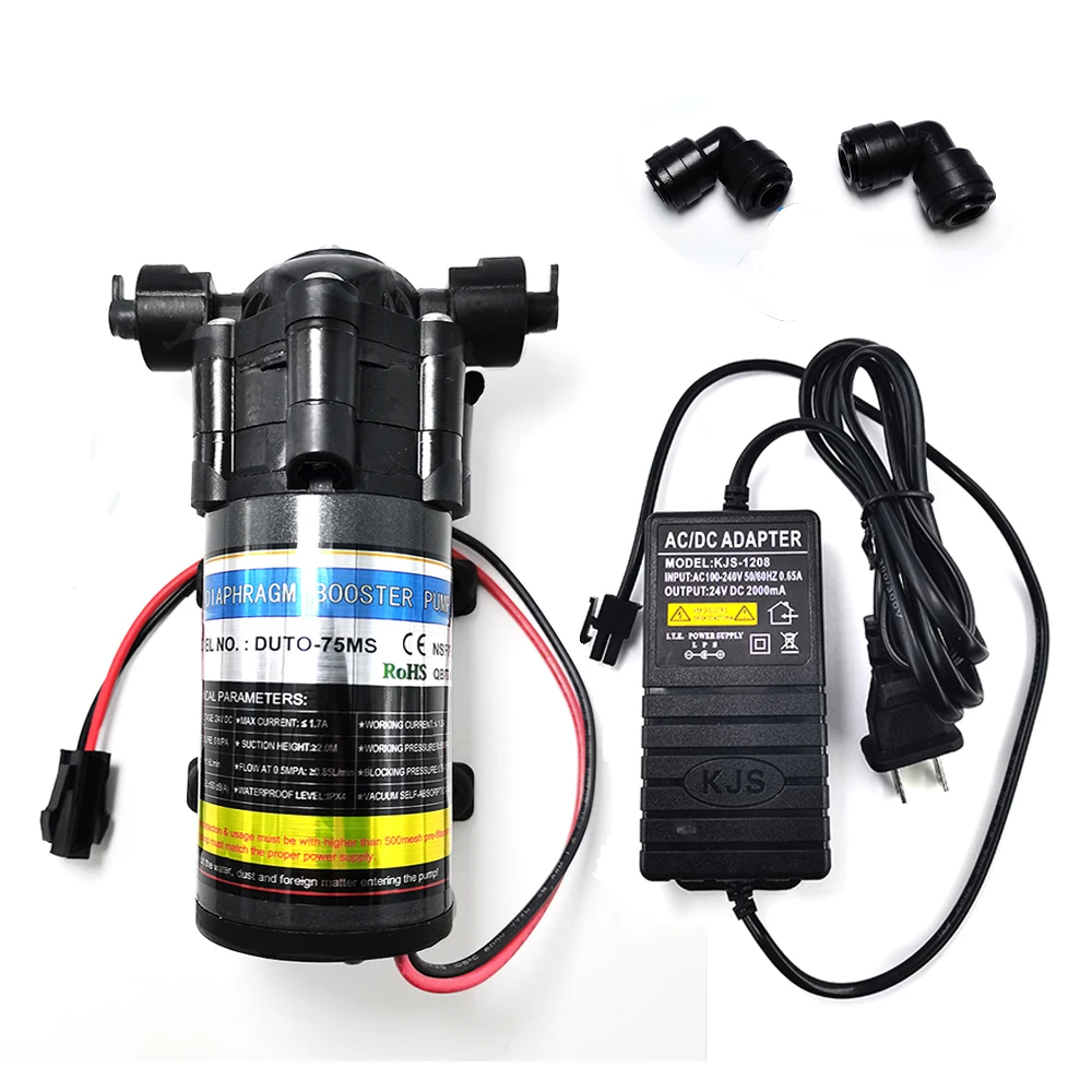 High Quality 70 PSI DC 24V Electric Diaphragm Pump Kit +DIY 15M PE Tube 15PCS Brass Nozzle 0.1mm-0.8mm