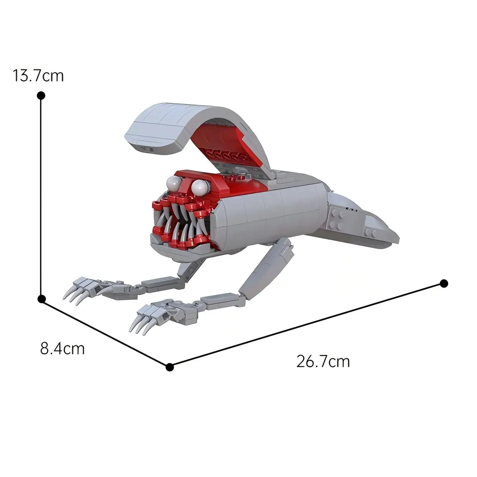 Horror Worm Bridge Mostro Building Block MOC Creatura misteriosa Modello di timone Fai da te Bambini Assemblaggio Giocattoli Regalo di compleanno Ornamento